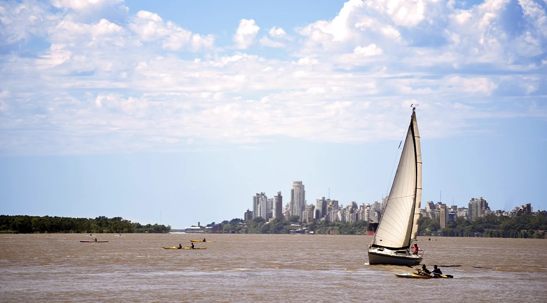 Sailing on a sailboat